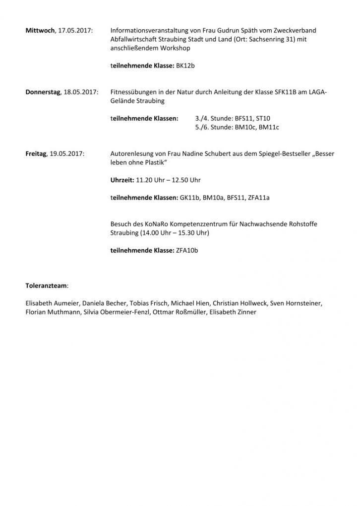 Projekt Toleranz 2017